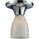 Celina 1 Light 7 inch Polished Chrome with White Semi Flush Mount Ceiling Light in Snow White Glass