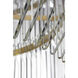 Waterford Killarney LED 32 inch Natural Brass Layered Drum Chandelier Ceiling Light