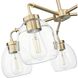 Dawes 5 Light 27 inch Brass Chandelier Ceiling Light