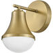 Haddie LED 7.25 inch Lacquered Brass Bath Light Wall Light