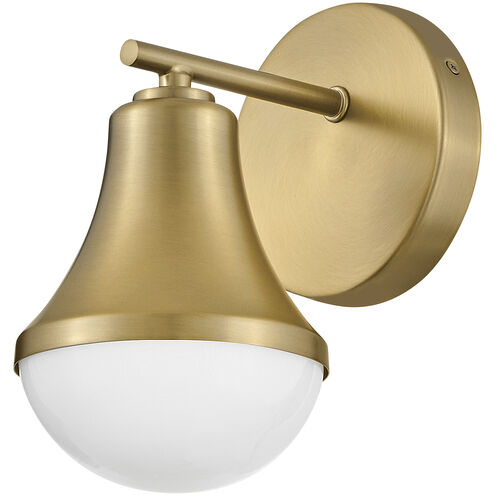 Haddie LED 7.25 inch Lacquered Brass Bath Light Wall Light