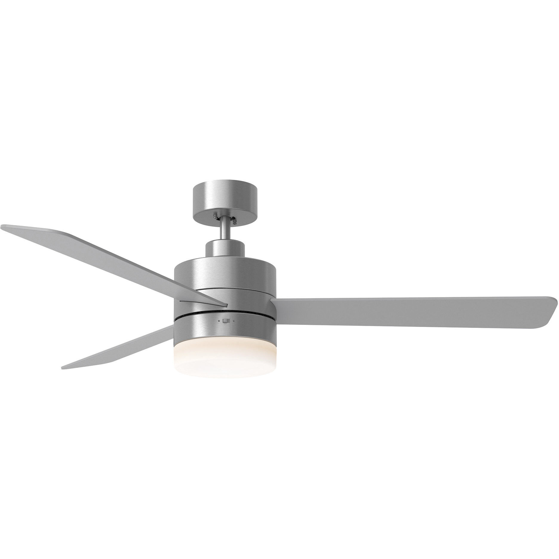 Era 52 LED 52 inch Brushed Steel with Silver/American Walnut reversible blades Indoor/Outdoor Ceiling Fan