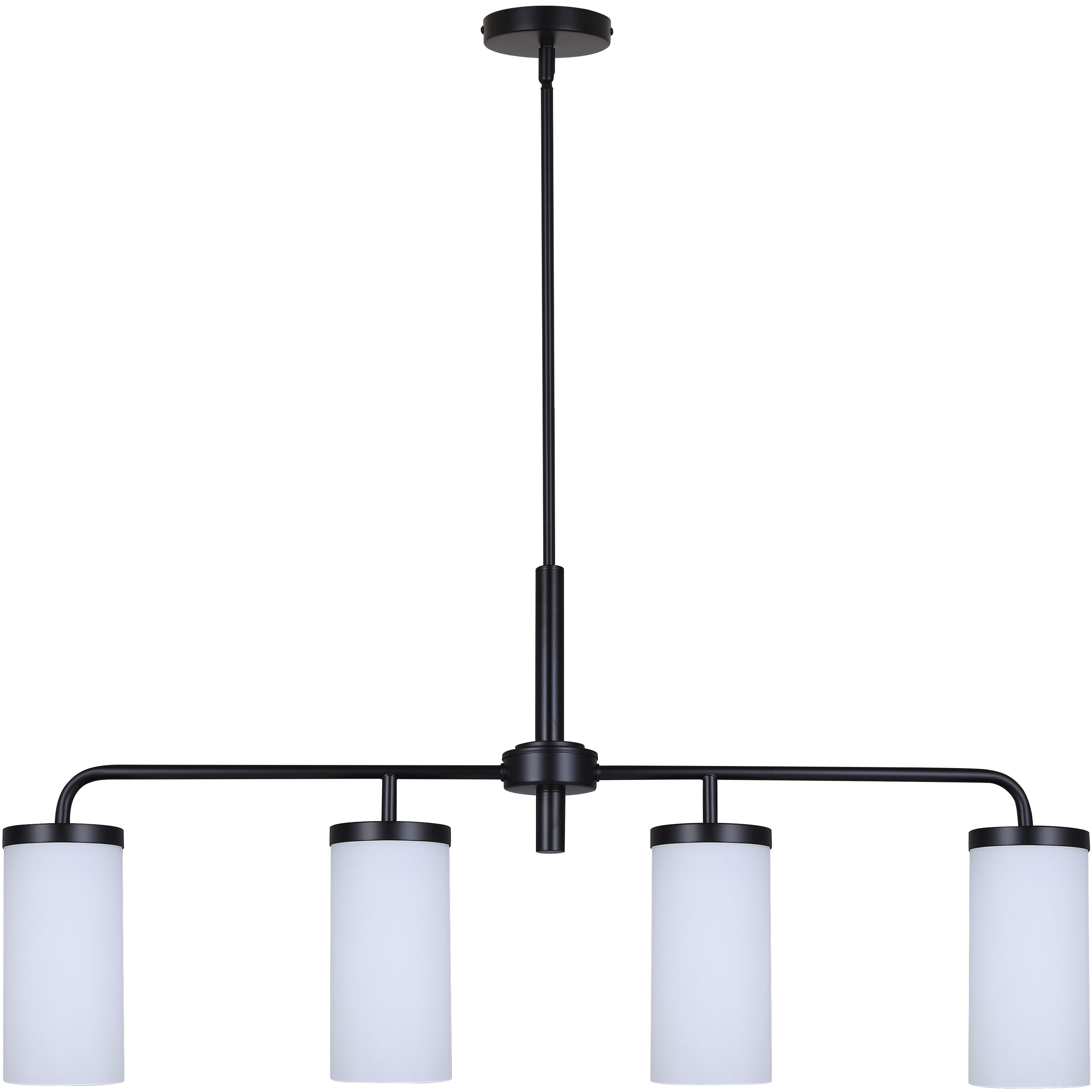 Malloy 4 Light 23.25 inch Matte Black Chandelier Ceiling Light
