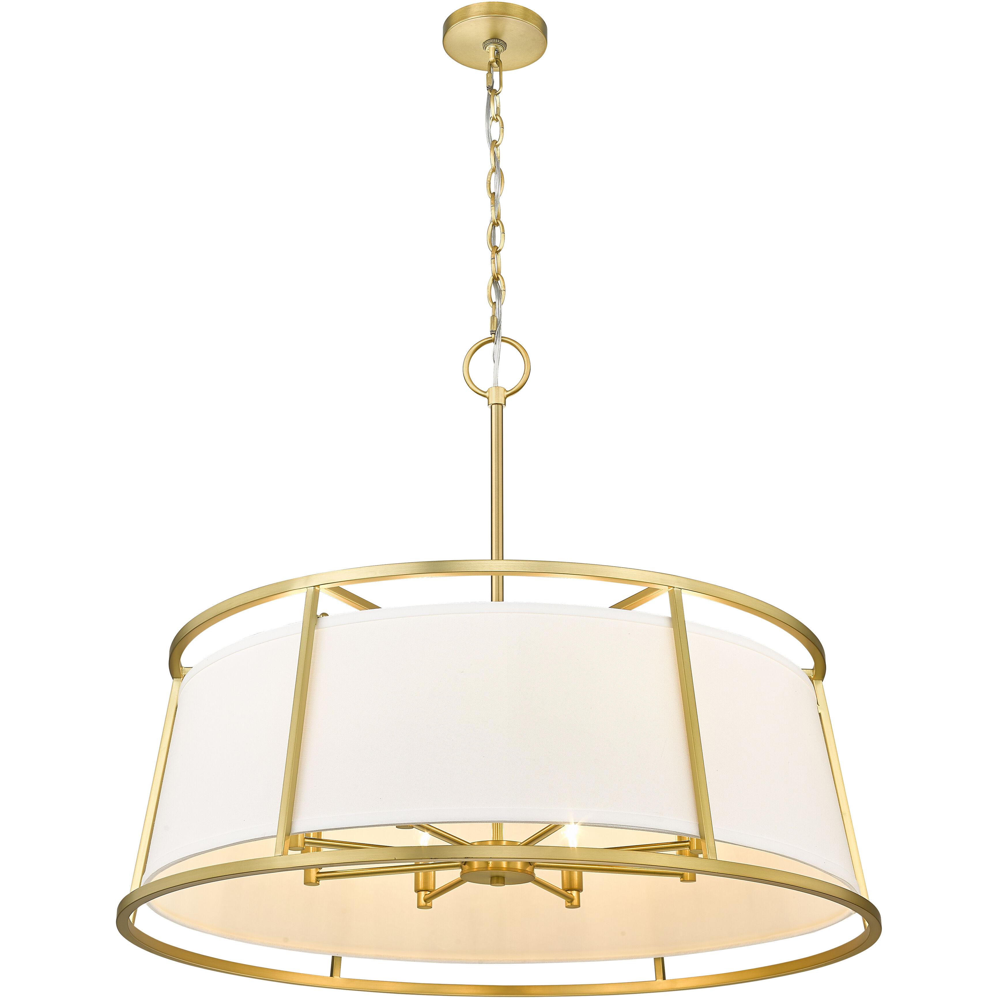 Lenyx 8 Light 32 inch Rubbed Brass Chandelier Ceiling Light