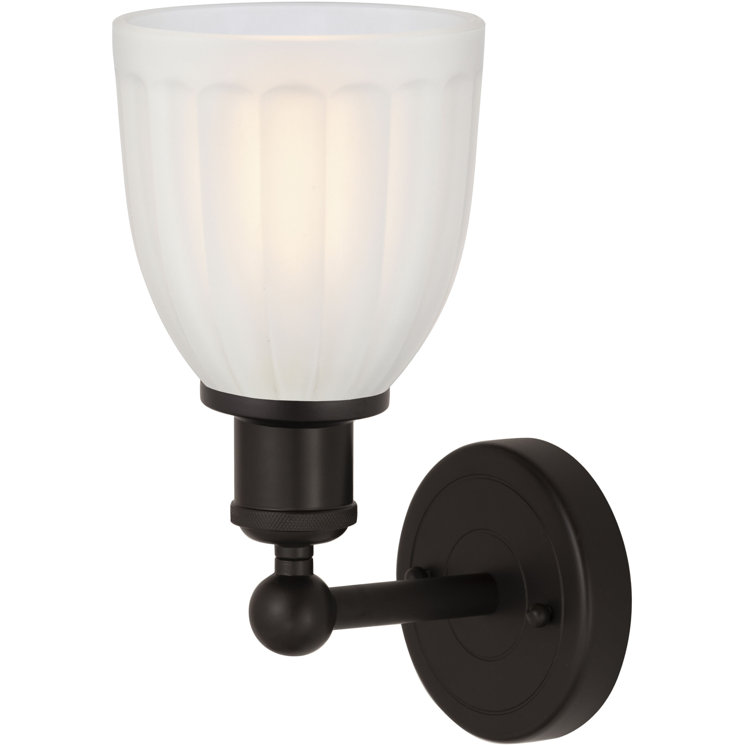 Edison Brookfield 1 Light 6 inch Oil Rubbed Bronze Sconce Wall Light in White