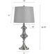 Steel 30.75 inch 100 watt Brushed Nickel and Silver Glass and Grey Table Lamp Portable Light