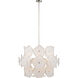kate spade new york Leighton LED 30.5 inch Polished Nickel Barrel Chandelier Ceiling Light in Cream Tinted Glass, Large