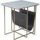 Stephanik Marble & Leather End or Side Table