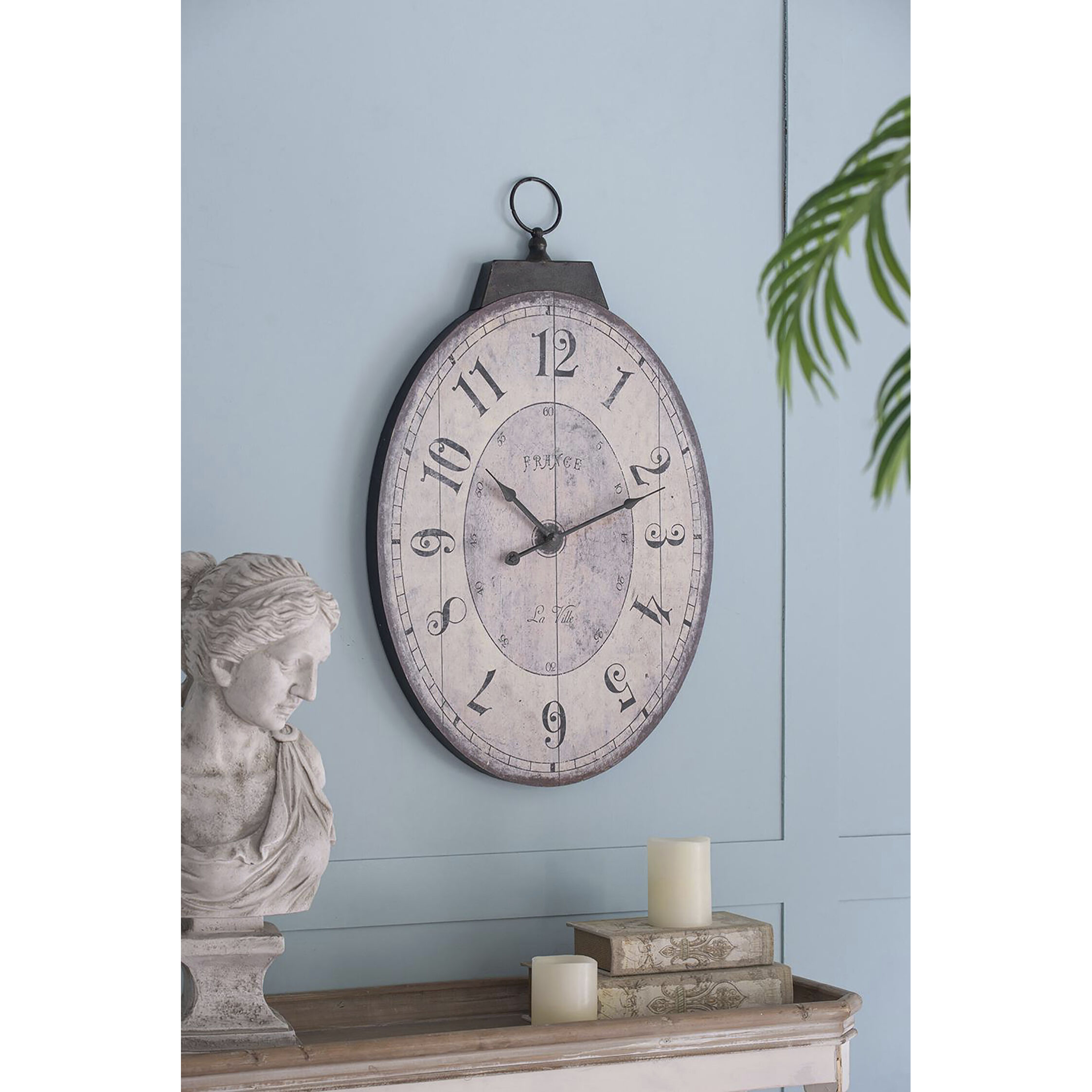 Thaddeus 29 X 17.7 inch Wall Clock