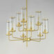 Crosby 9 Light 28 inch Satin Brass Chandelier Ceiling Light