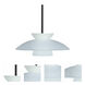 Trilo 15 1 Light Black Stem Pendant Ceiling Light