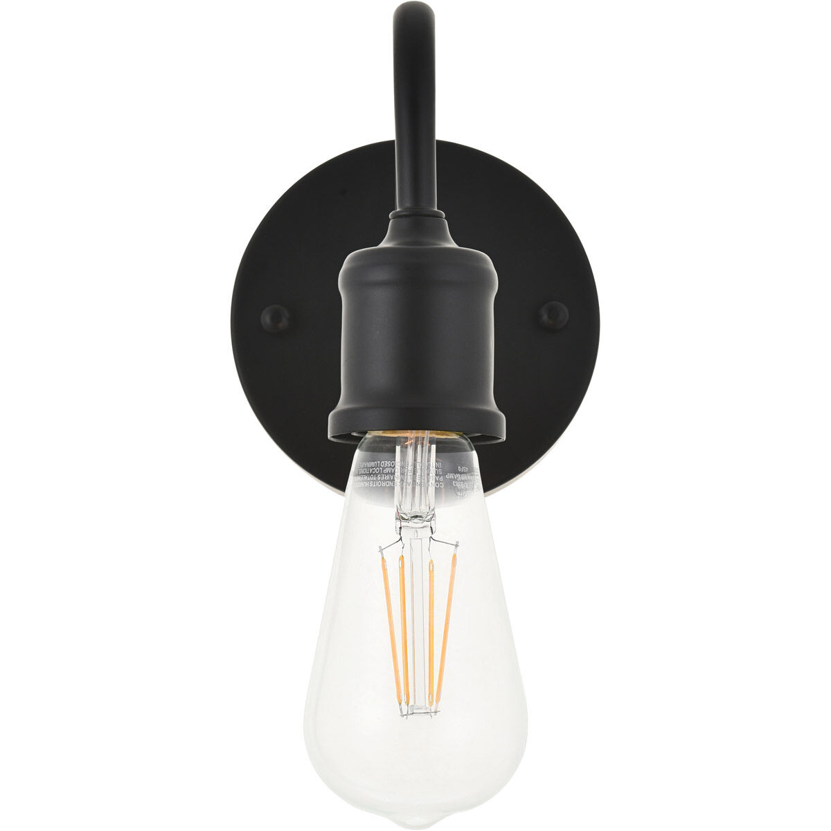 Serif 1 Light 5 inch Black Wall Sconce Wall Light