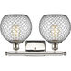 Ballston Farmhouse Chicken Wire 2 Light 16 inch Polished Nickel Bath Vanity Light Wall Light, Ballston
