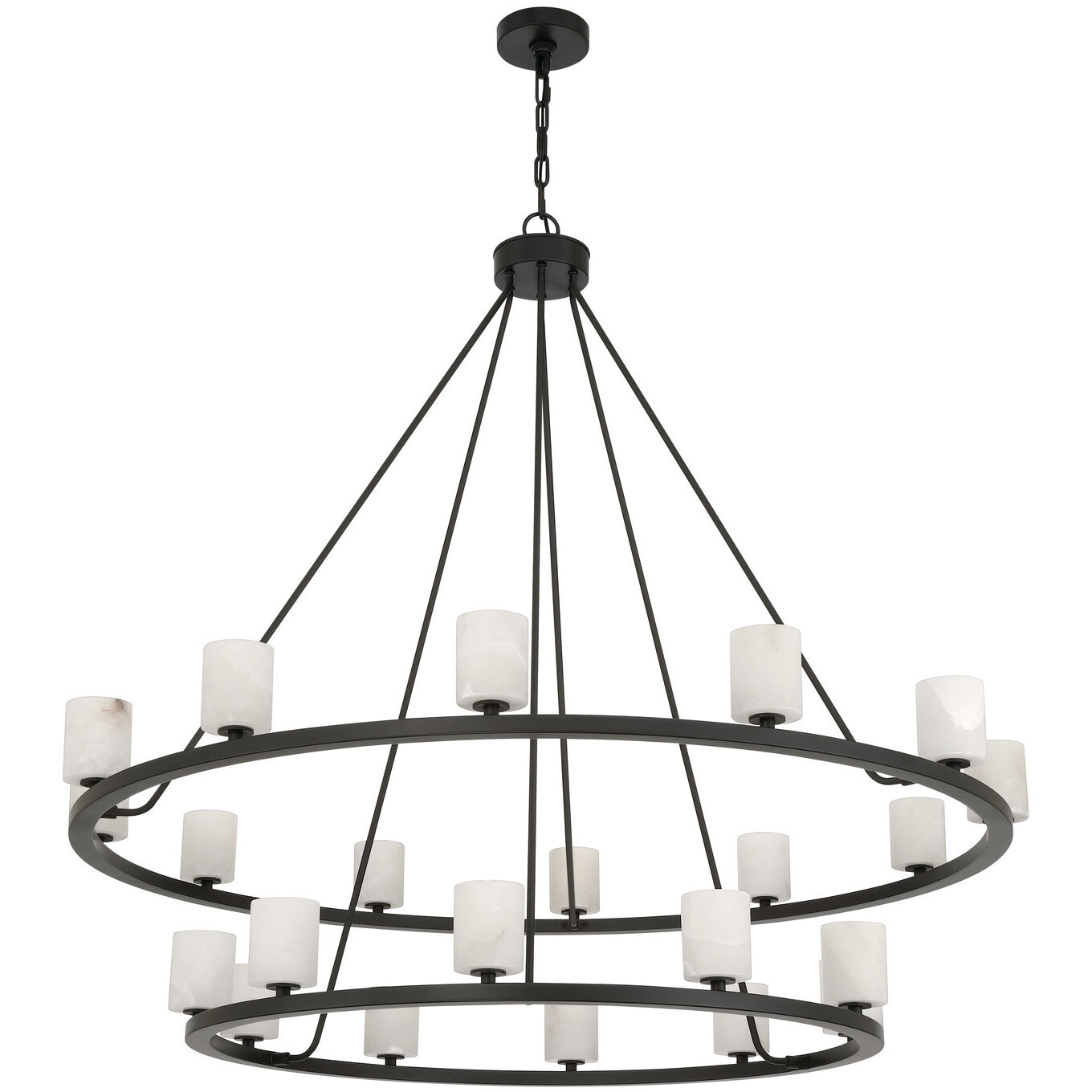 Aragon 22 Light 46.75 inch Matte Black Chandelier Ceiling Light