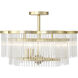 Azura 3 Light 20 inch Heirloom Brass Semi-Flush Ceiling Light