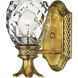 Plantation 1 Light 6.5 inch Burnished Brass Vanity Light Wall Light