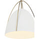 Pomelle 1 Light 13.75 inch Matte White and Modern Gold Pendant Ceiling Light in Matte White/Modern Gold
