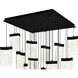 Lava LED 36 inch Black Chandelier Ceiling Light