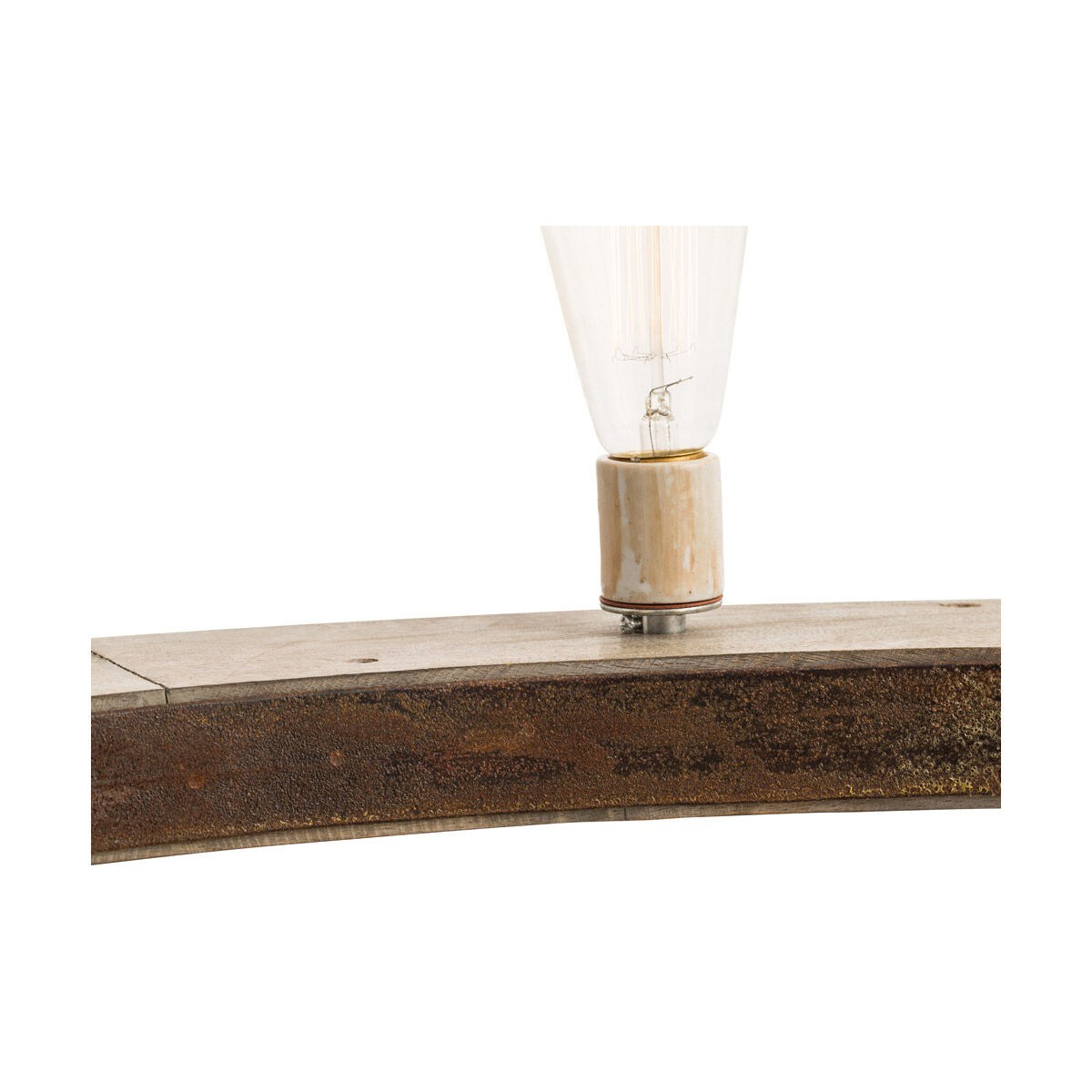 Geoffrey 12 Light 48 inch Gray Wood/Rusted Iron Chandelier Ceiling Light