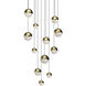 Grapes LED 17 inch Brass Pendant Ceiling Light in Assorted