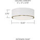 Carlton 3 Light 15.5 inch Matte Brass and White Flush Mount Ceiling Light