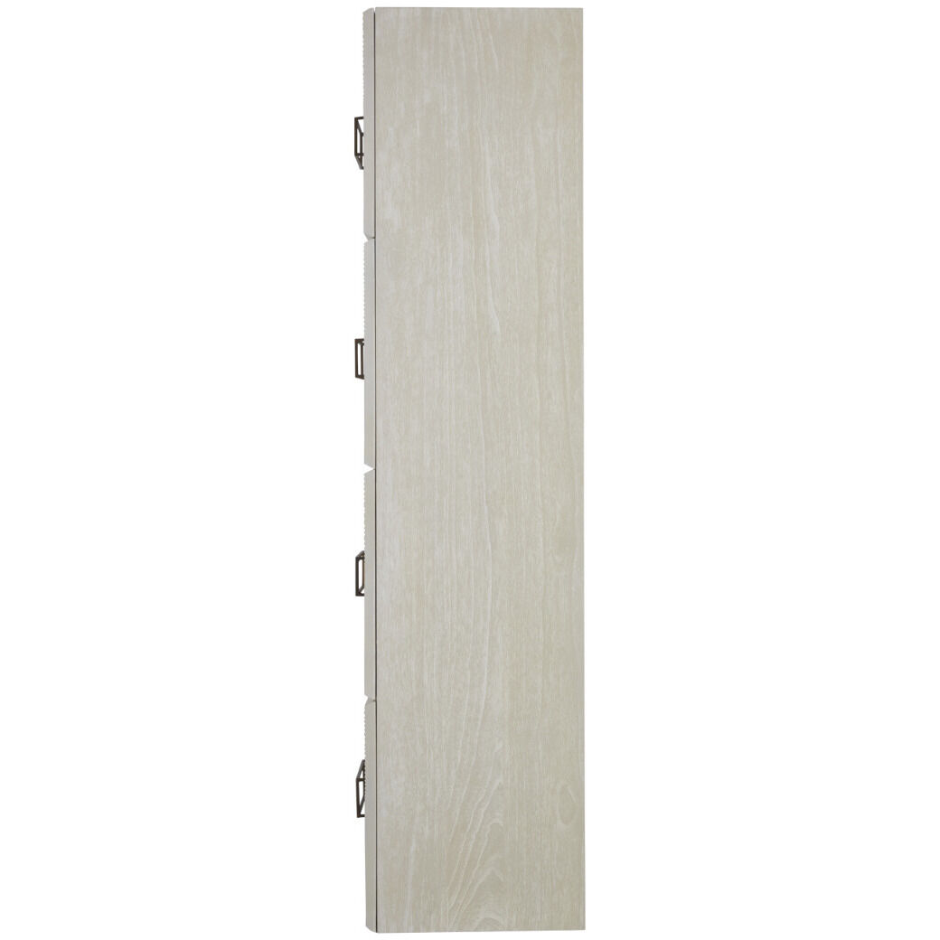 Tilden Cerused White / Antique Bronze / Antique Mirror Cabinet