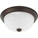 Elijah 2 Light 11 inch Bronze Flush Mount Ceiling Light