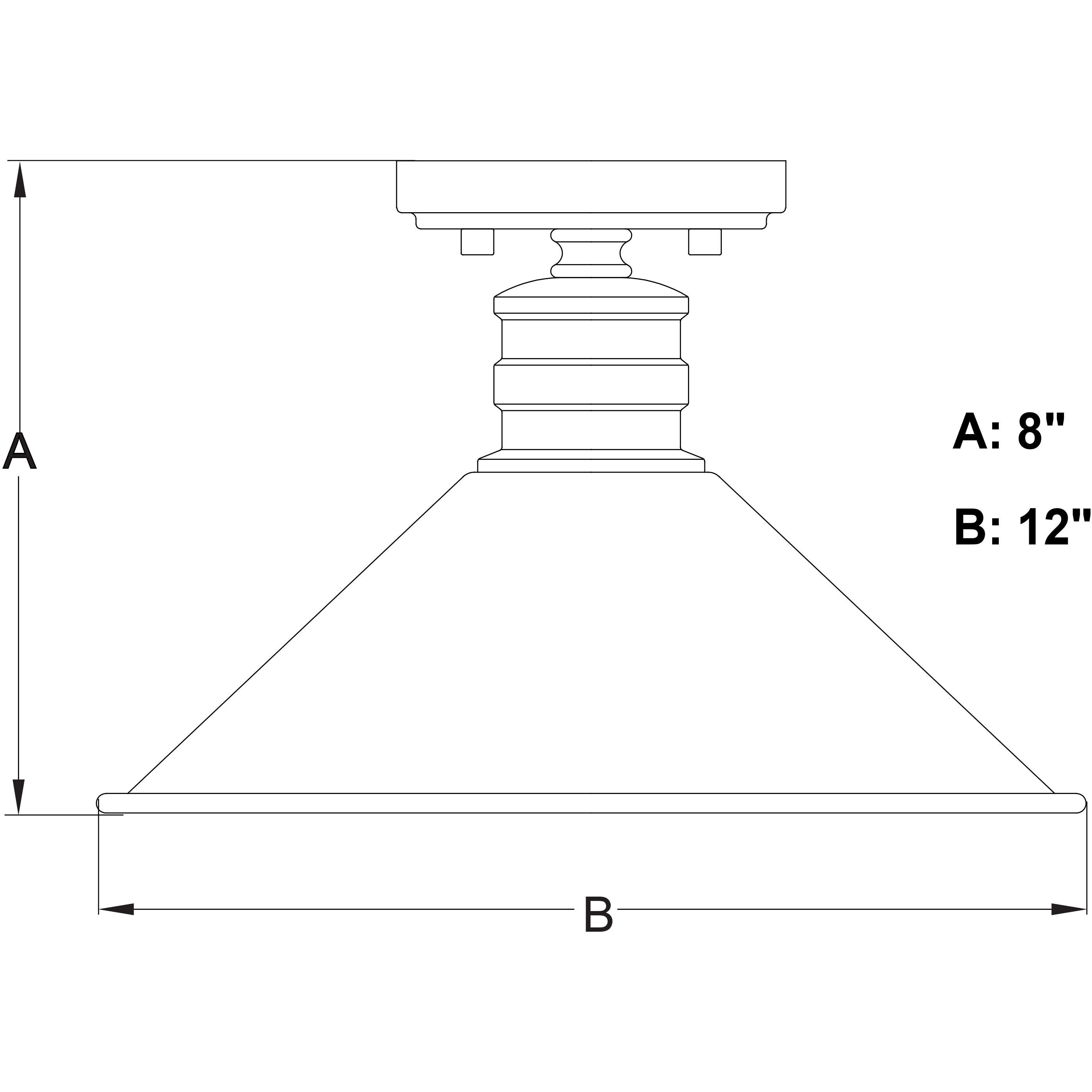 Akron LED 12 inch Oil Rubbed Bronze and Matte White Semi-Flush Mount Ceiling Light