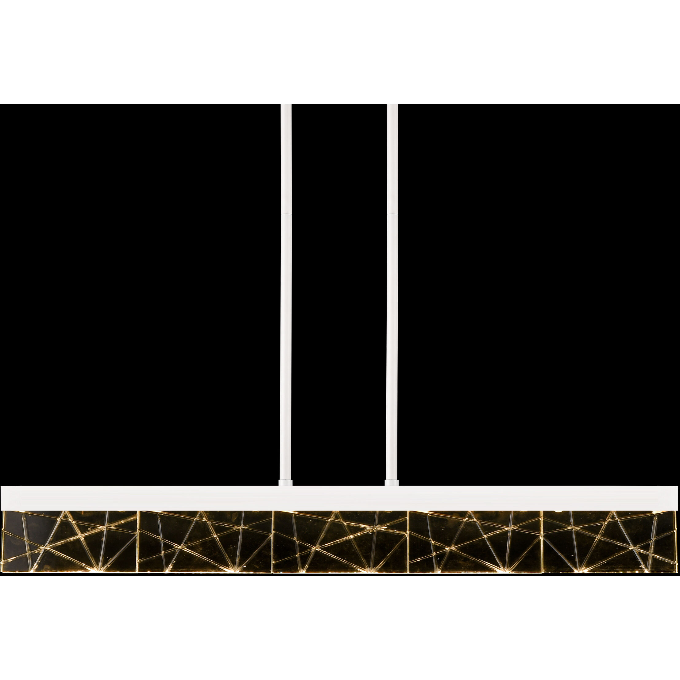 Lucus 1 Light 43.25 inch Matte White Linear Pendant Ceiling Light