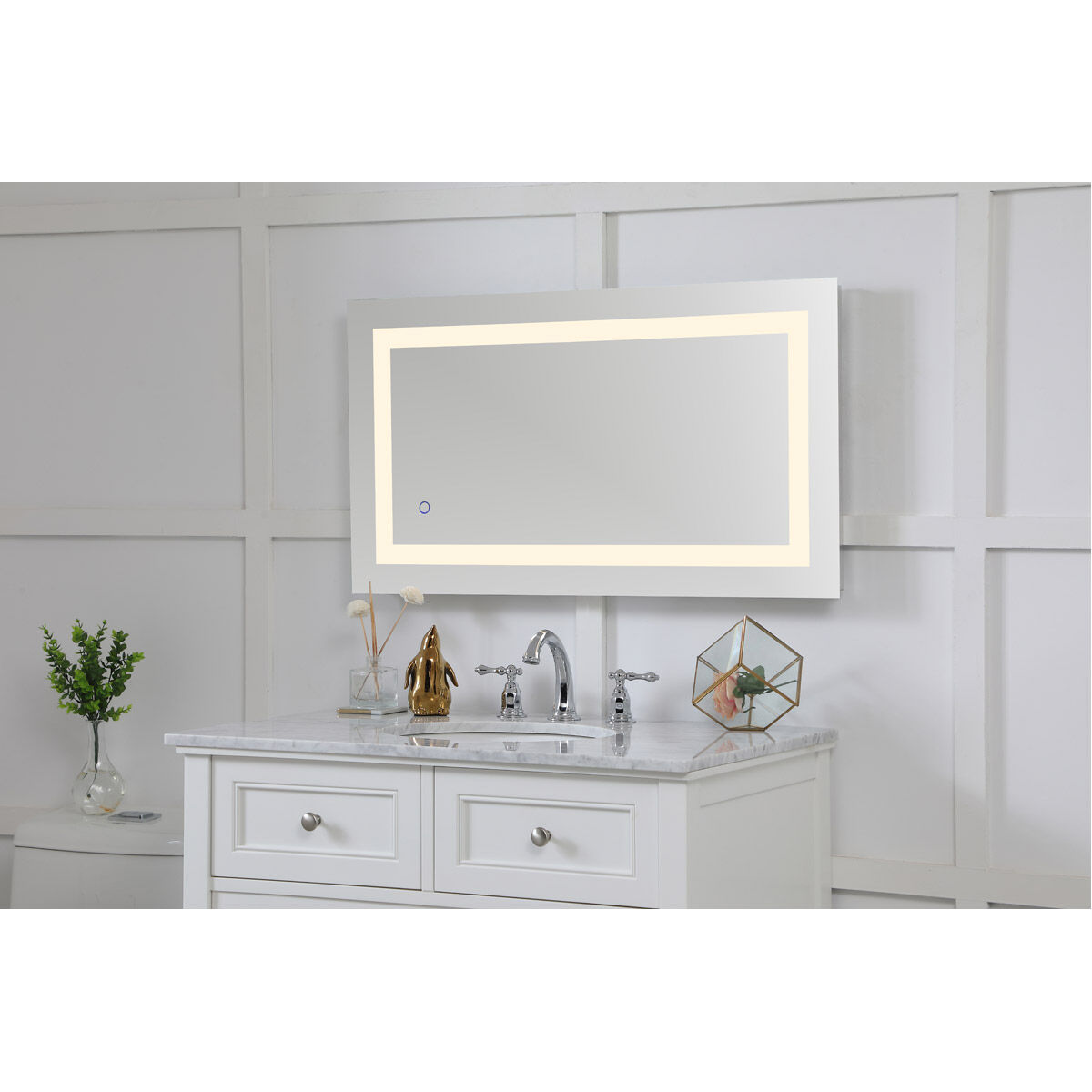 Lighted 2024 wall mirror