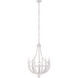 Lumiere Blanche 8 Light 25 inch White/Cream Chandelier Ceiling Light
