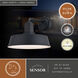 Hammond LED 9.75 inch Matte Black and White Outdoor Wall
