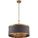 Splendour 5 Light 24.8 inch Aged Antique Brass Pendant Ceiling Light