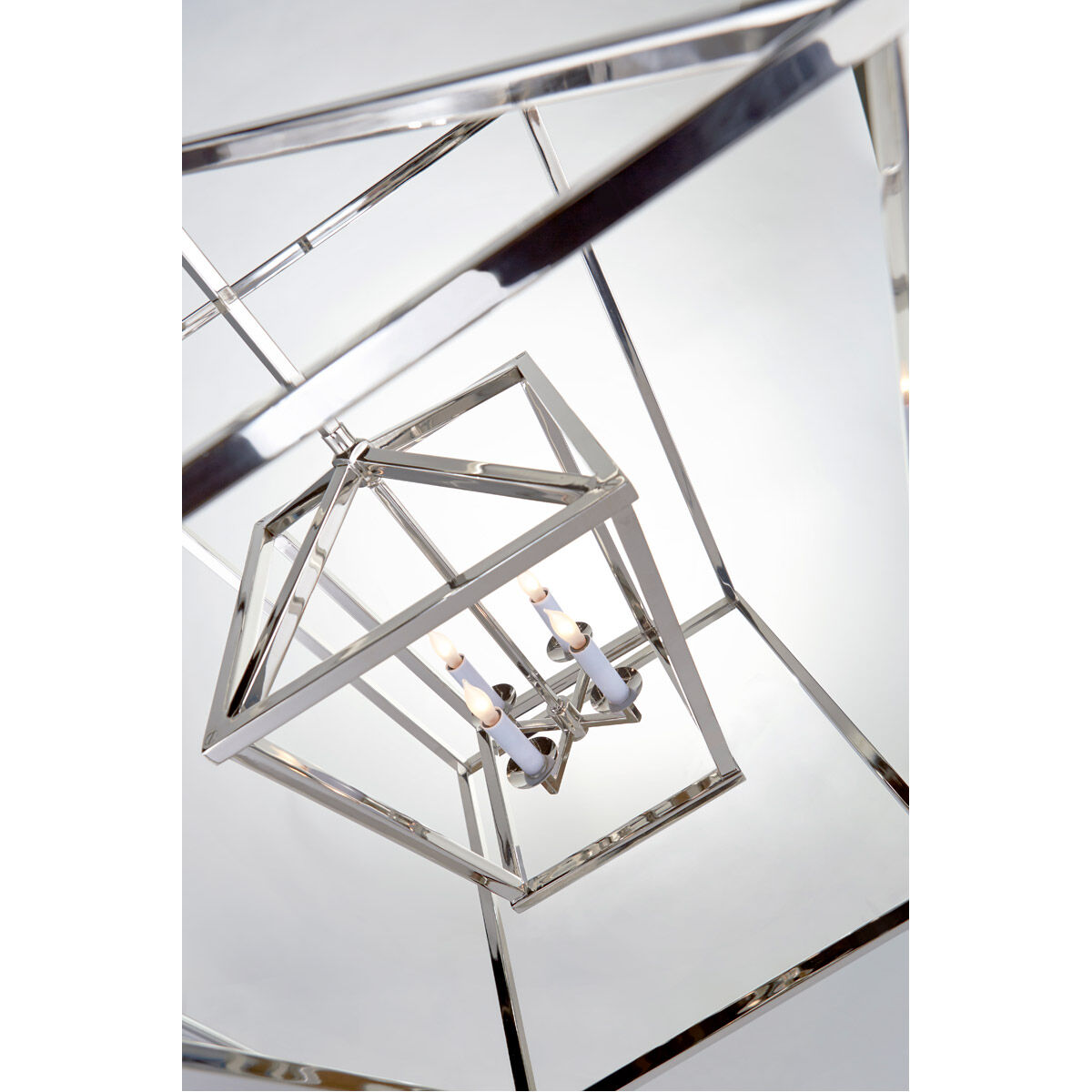 Chapman & Myers Darlana 4 Light 29 inch Polished Nickel Double Cage Lantern Pendant Ceiling Light, Extra Large