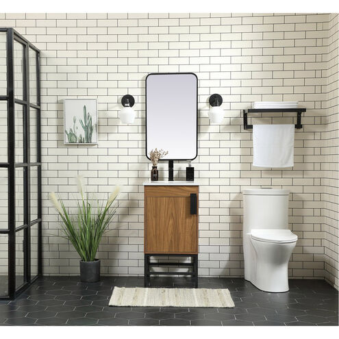 Eugene 19 X 18 X 33.5 inch Walnut Brown Vanity Sink Set