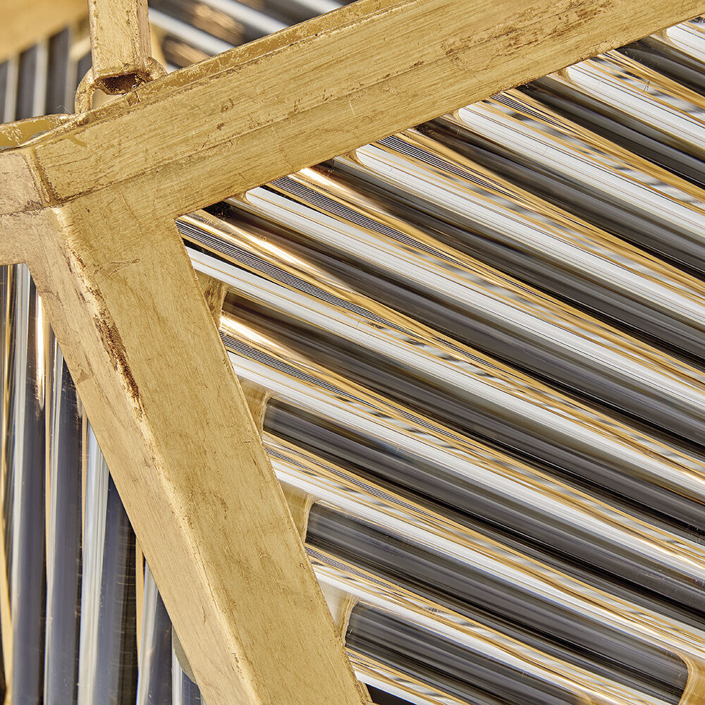 Lisa McDennon Sura 6 Light 35 inch Distressed Brass Chandelier Ceiling Light, Drum