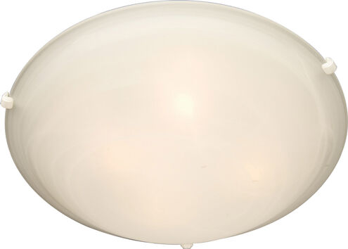 Malaga 2 Light 13 inch White Flush Mount Ceiling Light in Marble