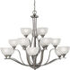 Bristol Lane 15 Light 45 inch Brushed Nickel Chandelier Ceiling Light