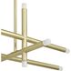 Manhattan LED 48 inch Brushed Gold Linear Chandelier Ceiling Light