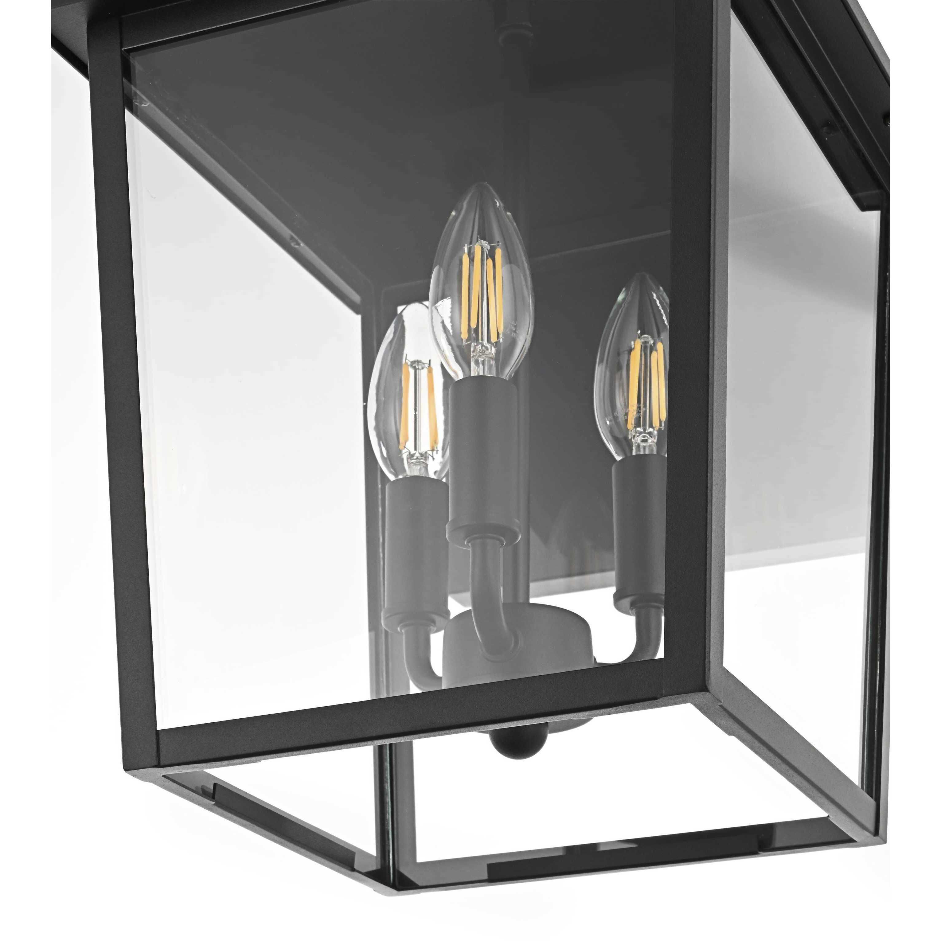 Riggs 3 Light 17.5 inch Black Outdoor Wall Sconce