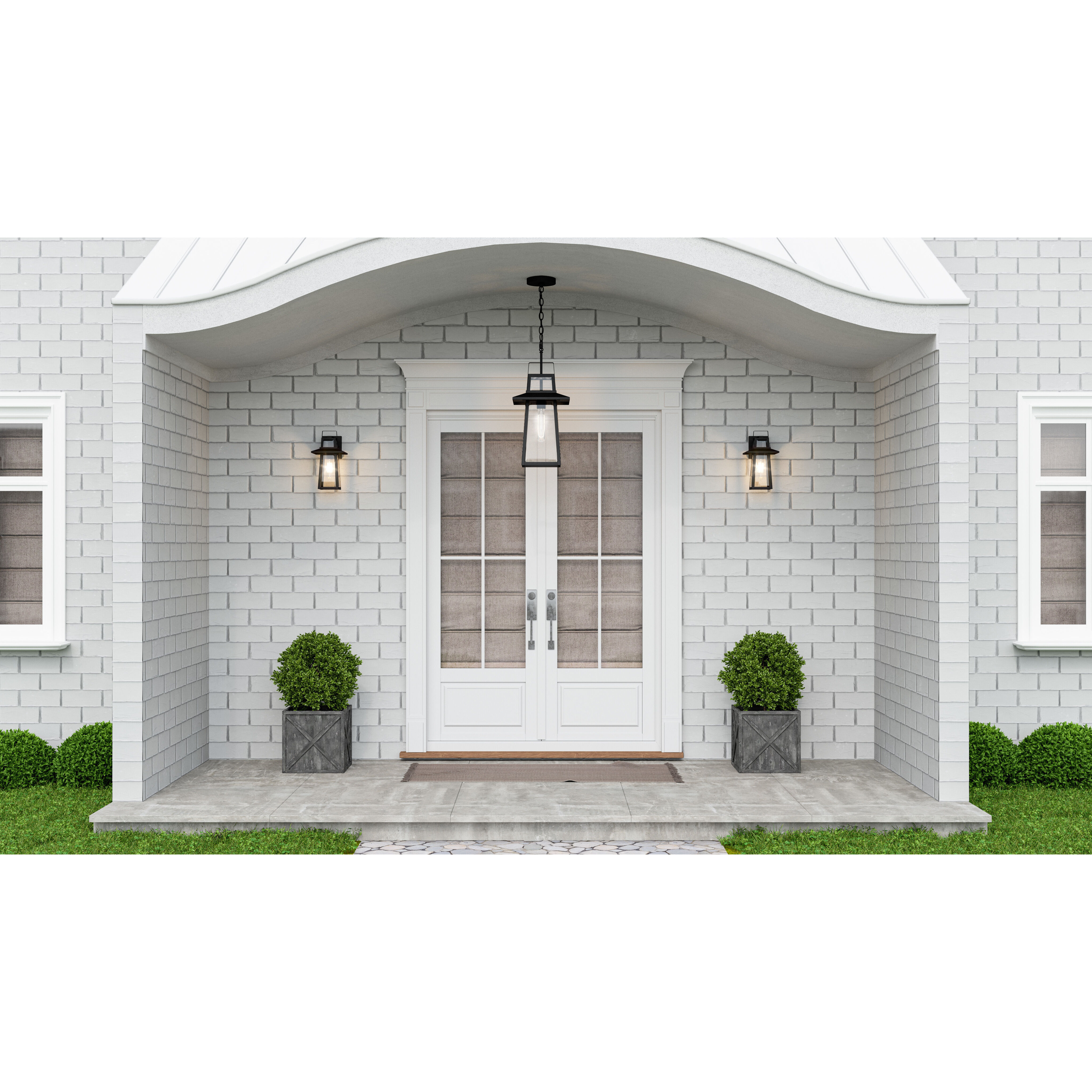 Devonport 1 Light 13 inch Matte Black Outdoor Wall Lantern