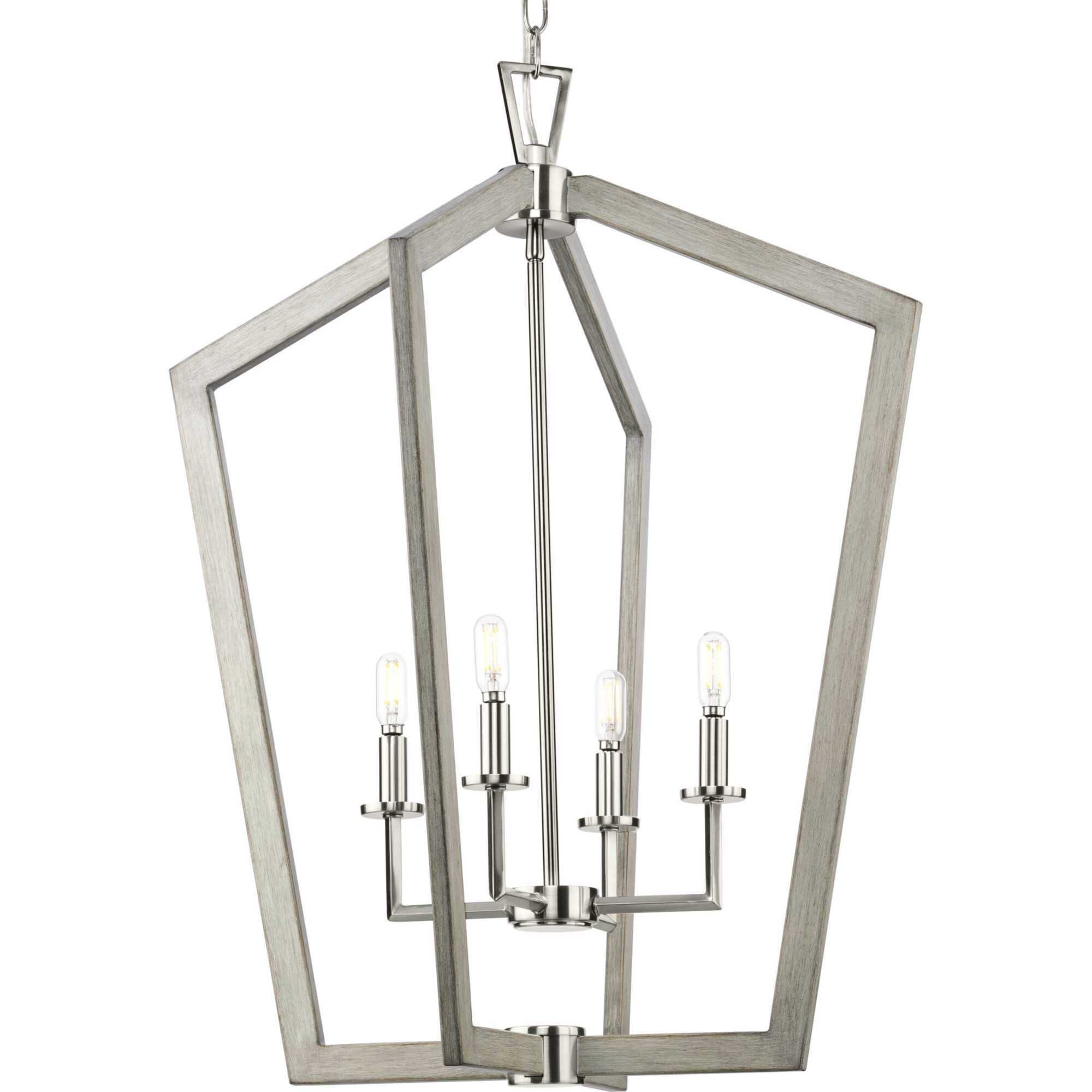 Galloway 4 Light 24 inch Brushed Nickel Foyer Light Ceiling Light
