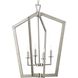 Galloway 4 Light 24 inch Brushed Nickel Foyer Light Ceiling Light