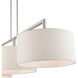 Meridian Linear Chandelier Ceiling Light in Brushed Nickel