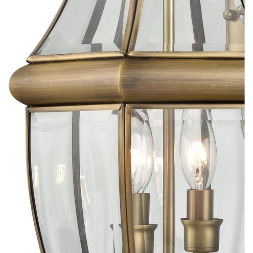 Ashford 2 Light 10 inch Antique Brass Outdoor Wall Sconce, Medium