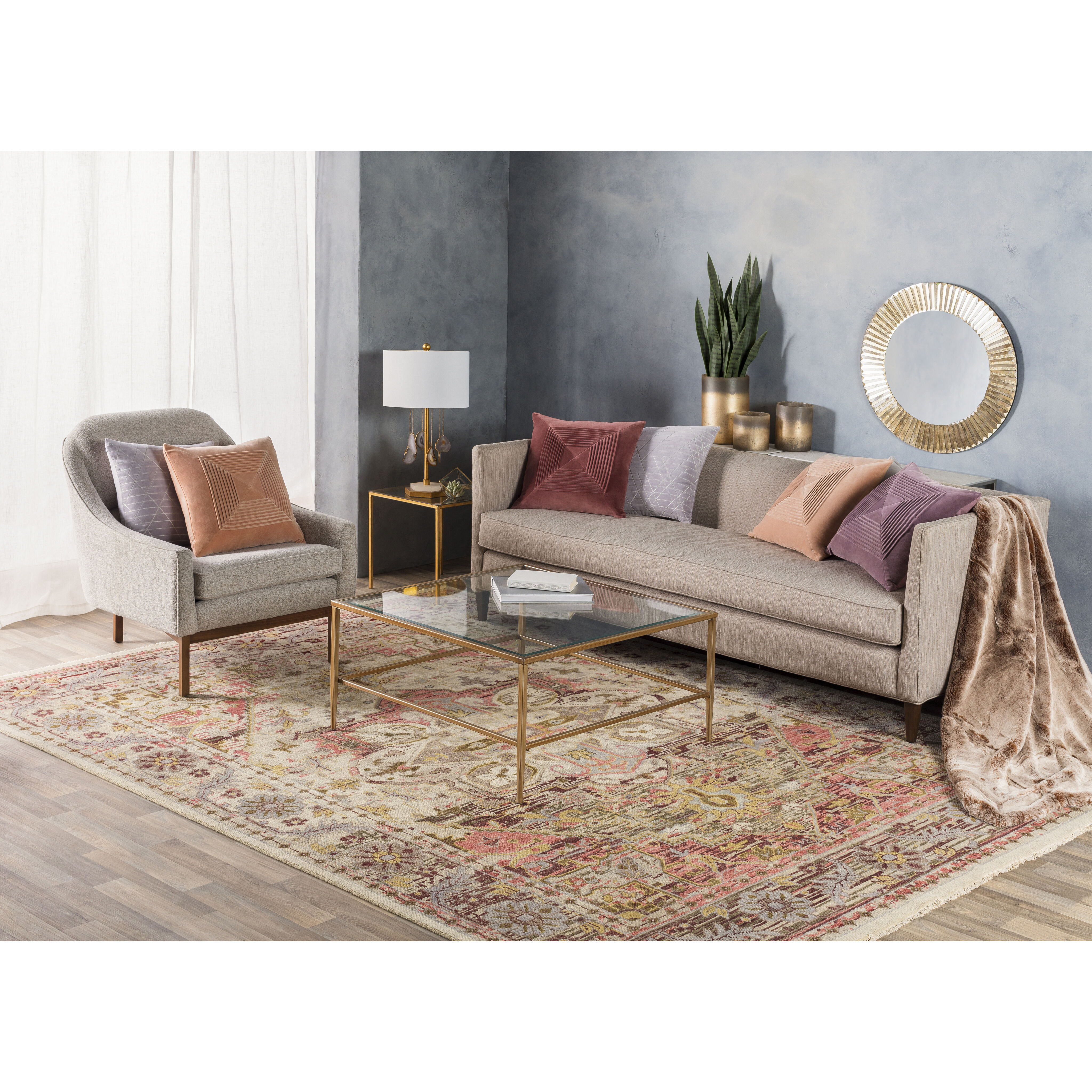 Cappadocia 168 X 120 inch Plum Rug in 10 x 14, Rectangle