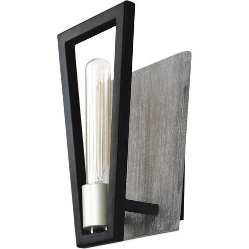 Zag 1 Light 7 inch Black and Grey ADA Wall Sconce Wall Light