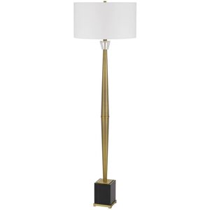 Salford 61.5 inch 150.00 watt Antique Brass and Marble Floor Lamp Portable Light
