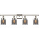Ballston Small Bell LED 36 inch Polished Nickel Bath Vanity Light Wall Light in Plated Smoke Glass