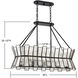 Chapelle 5 Light 36 inch English Bronze Linear Chandelier Ceiling Light
